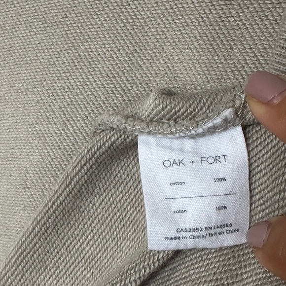 OAK + FORT Women's Cozy Long Taupe Cardigan | 100% Cotton | XS/S - Picture 5 of 6